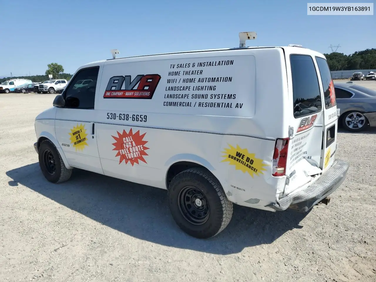 2000 Chevrolet Astro VIN: 1GCDM19W3YB163891 Lot: 59571195