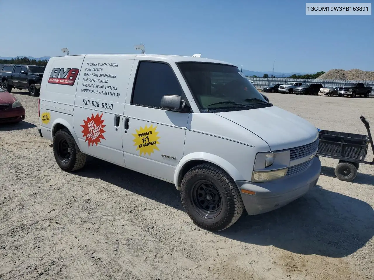 2000 Chevrolet Astro VIN: 1GCDM19W3YB163891 Lot: 59571195