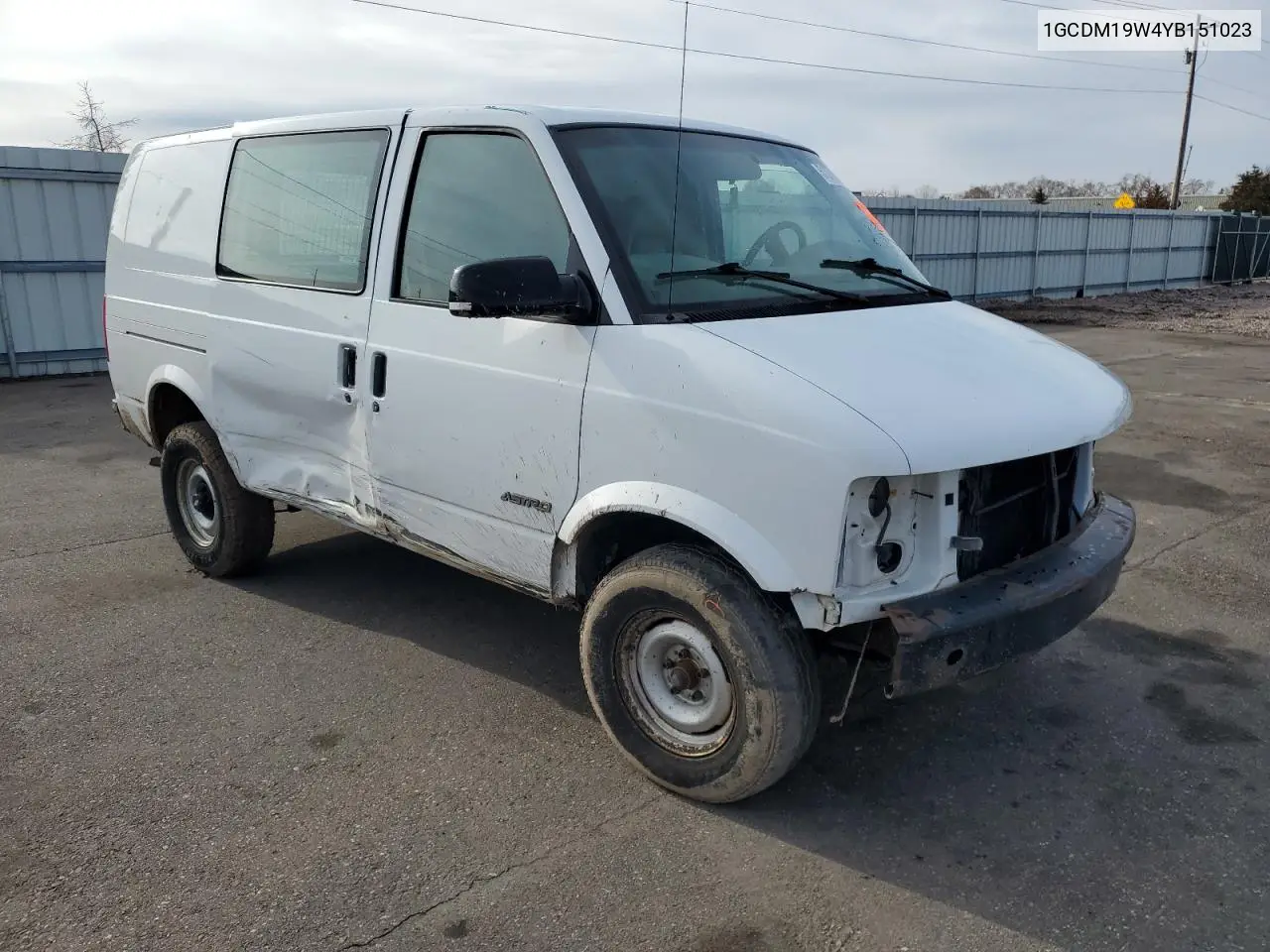 2000 Chevrolet Astro VIN: 1GCDM19W4YB151023 Lot: 60136175
