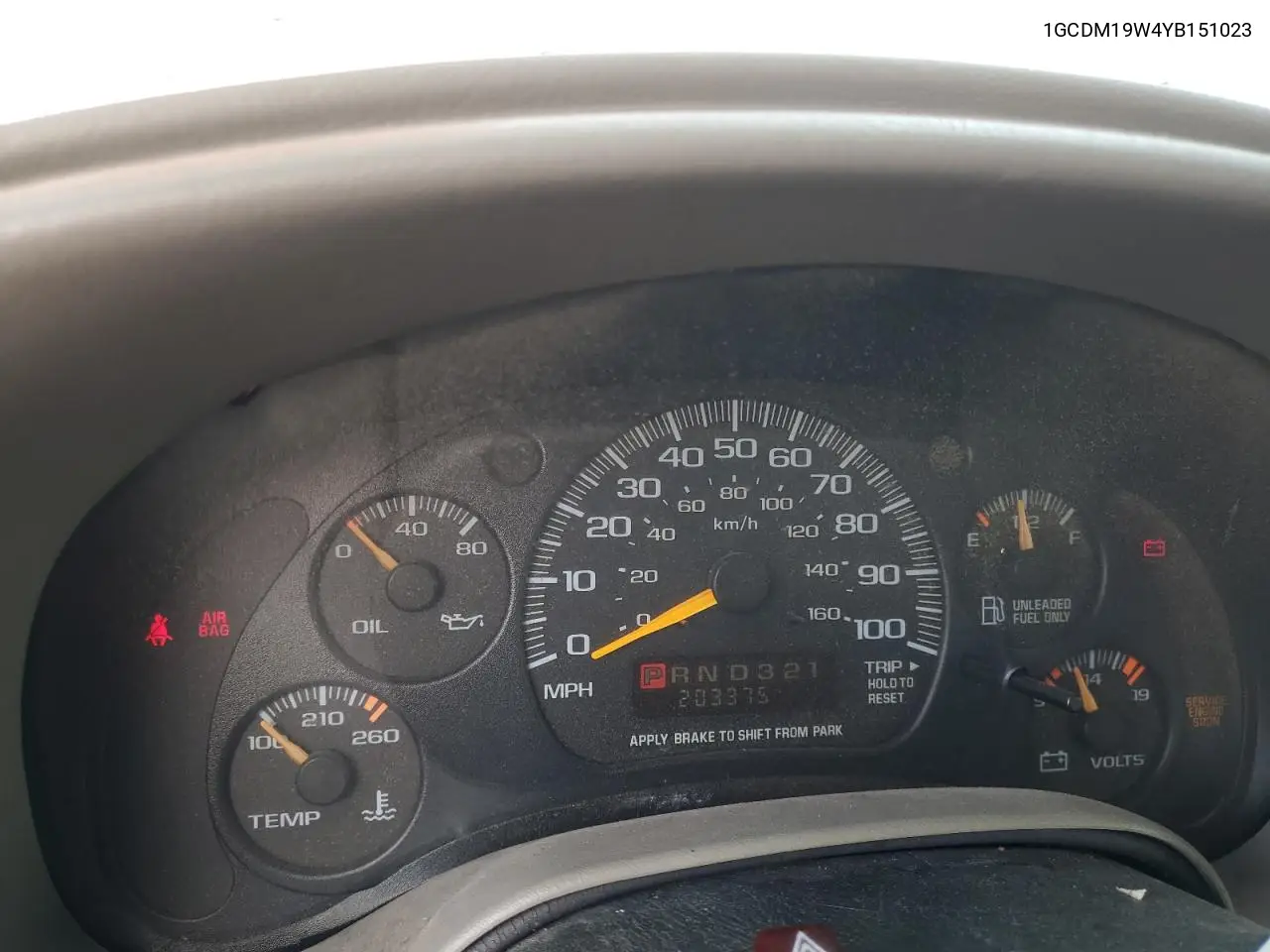 2000 Chevrolet Astro VIN: 1GCDM19W4YB151023 Lot: 60136175