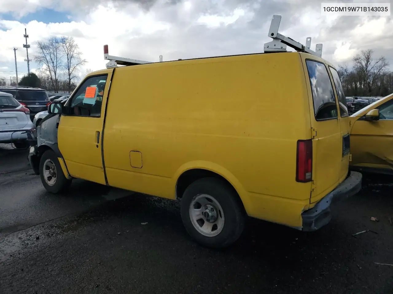 2001 Chevrolet Astro VIN: 1GCDM19W71B143035 Lot: 48876255
