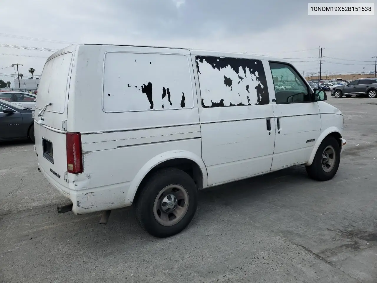 2002 Chevrolet Astro VIN: 1GNDM19X52B151538 Lot: 55600635