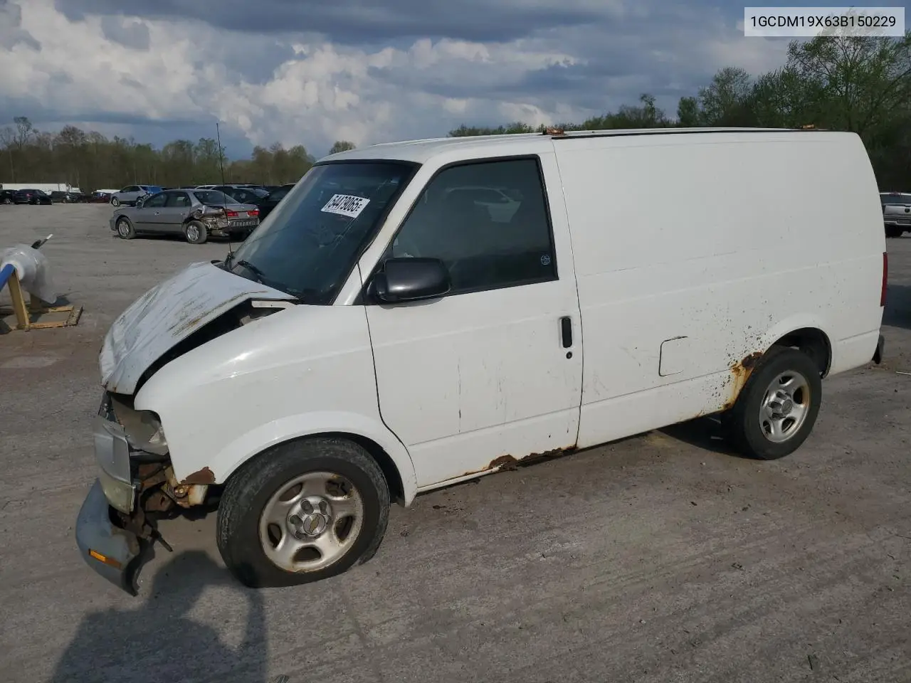 2003 Chevrolet Astro VIN: 1GCDM19X63B150229 Lot: 54479065