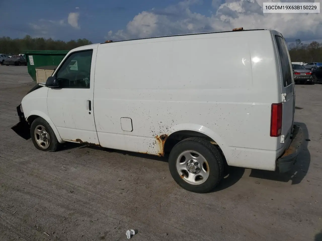 2003 Chevrolet Astro VIN: 1GCDM19X63B150229 Lot: 54479065