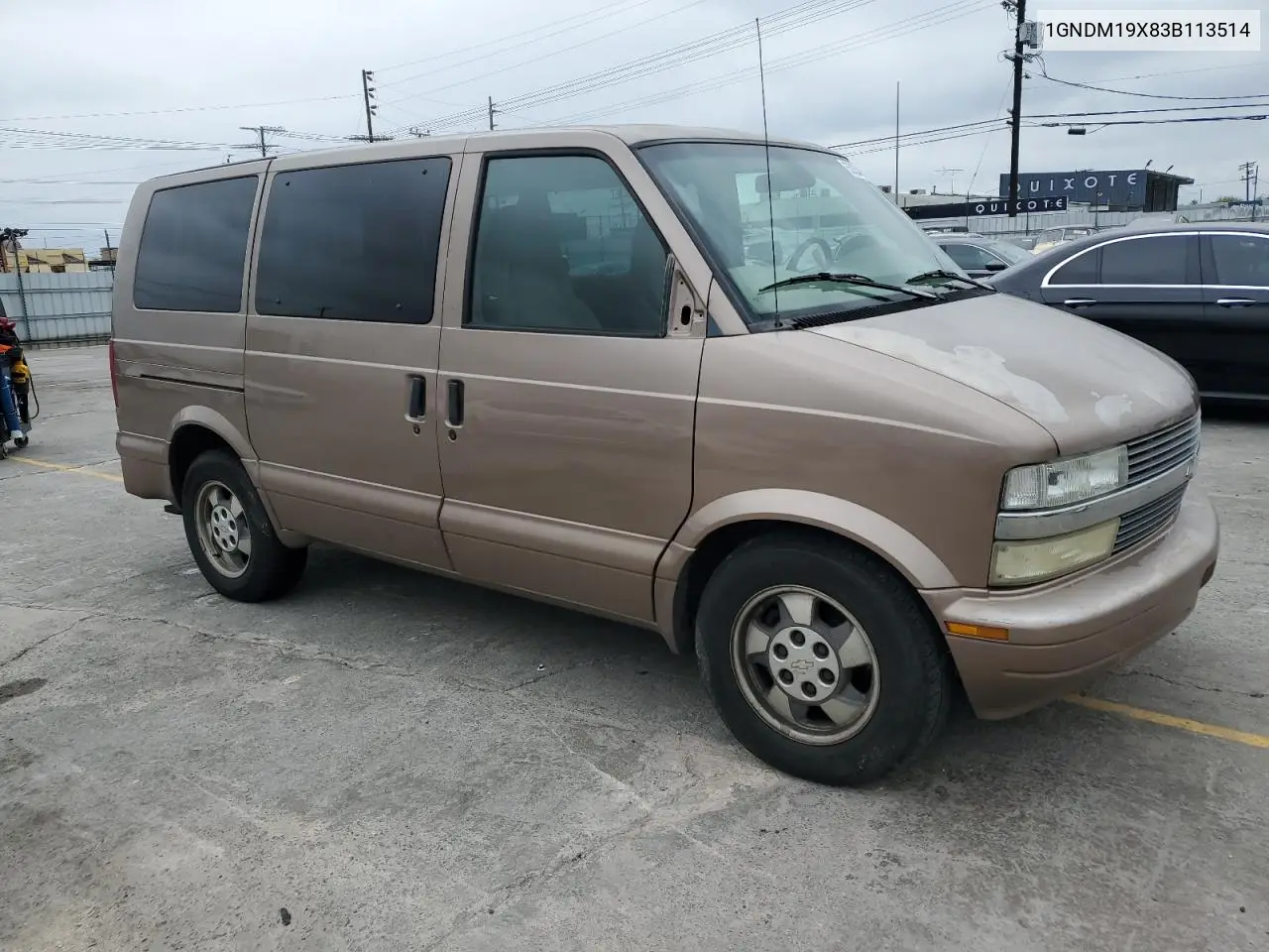 2003 Chevrolet Astro VIN: 1GNDM19X83B113514 Lot: 55354935