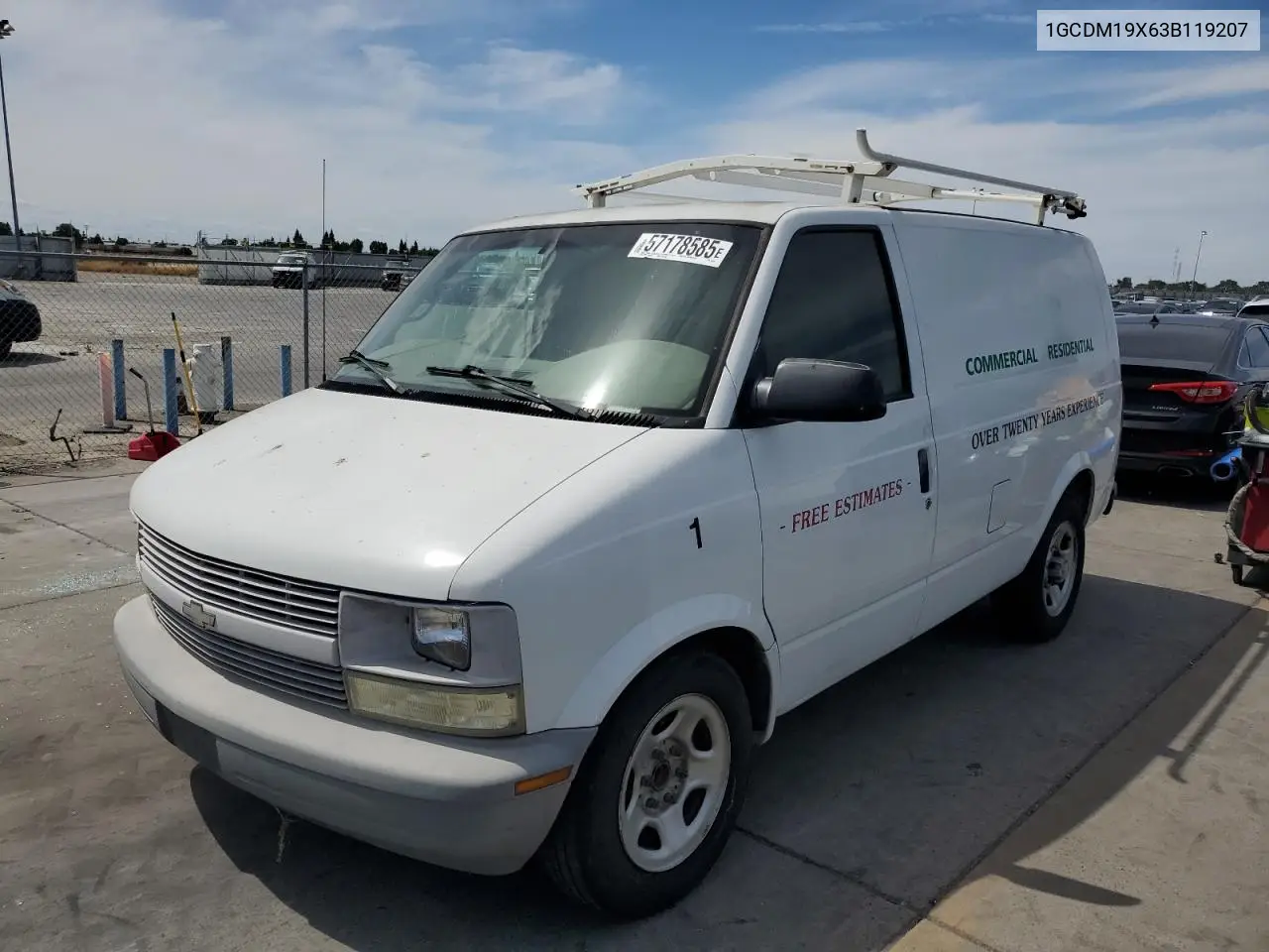 1gcdm19x63b119207 1GCDM19X63B119207 2003 Chevrolet Astro
