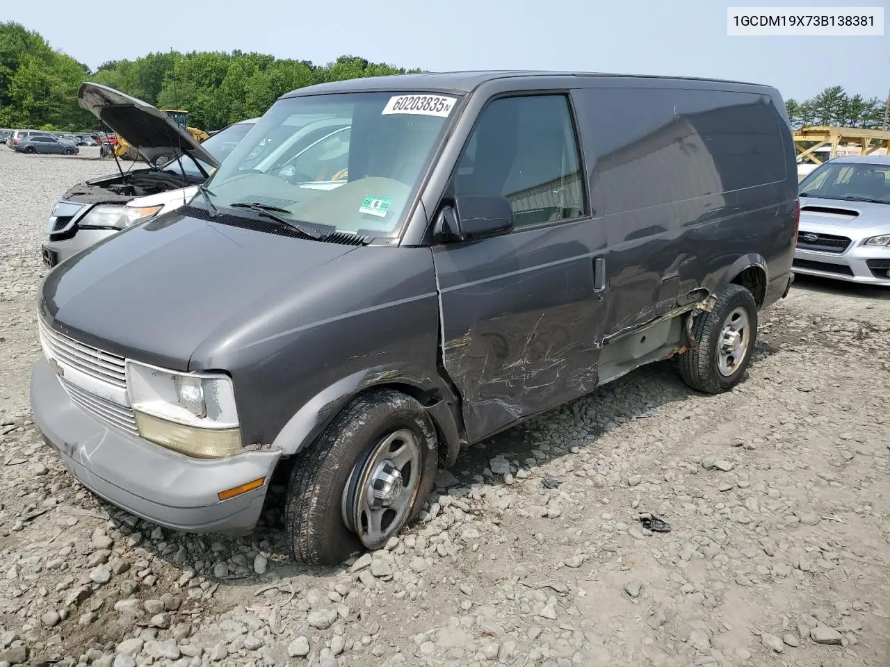 2003 Chevrolet Astro VIN: 1GCDM19X73B138381 Lot: 60203835