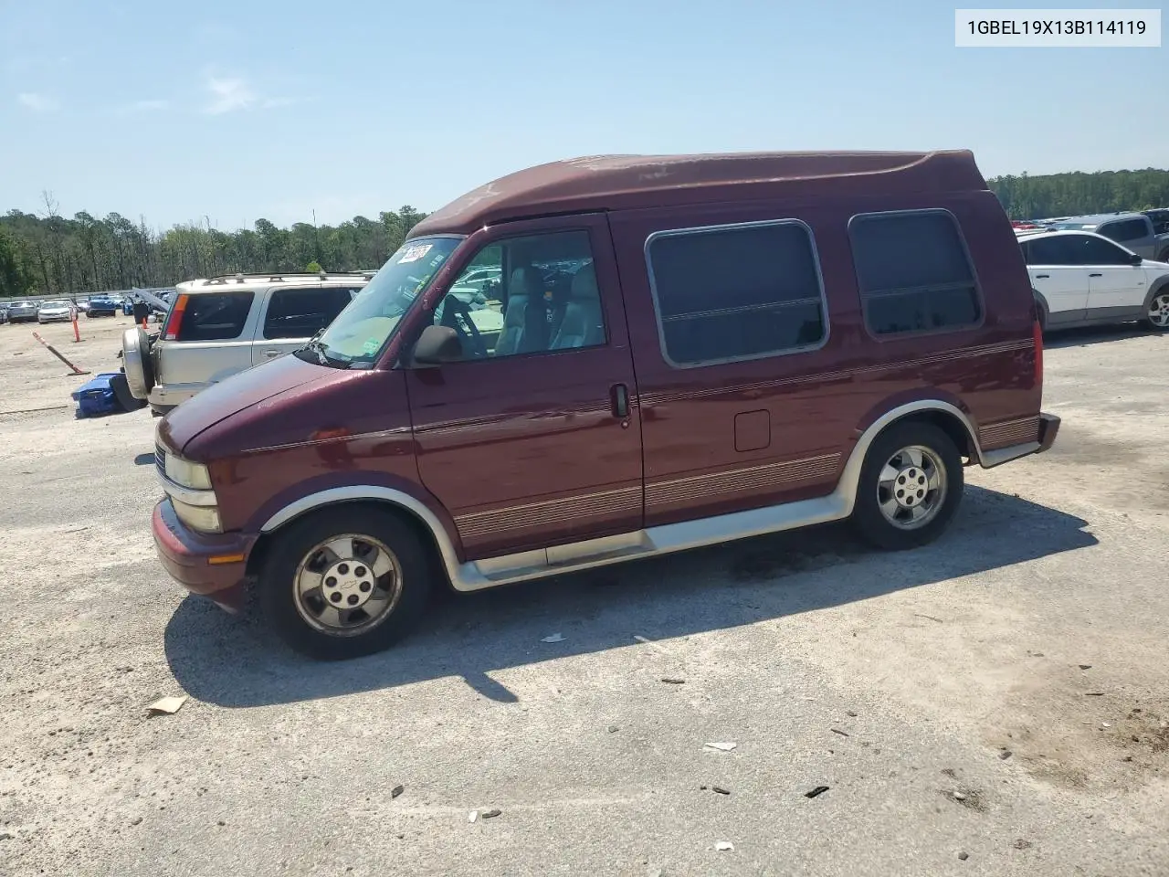 2003 Chevrolet Astro VIN: 1GBEL19X13B114119 Lot: 62663675