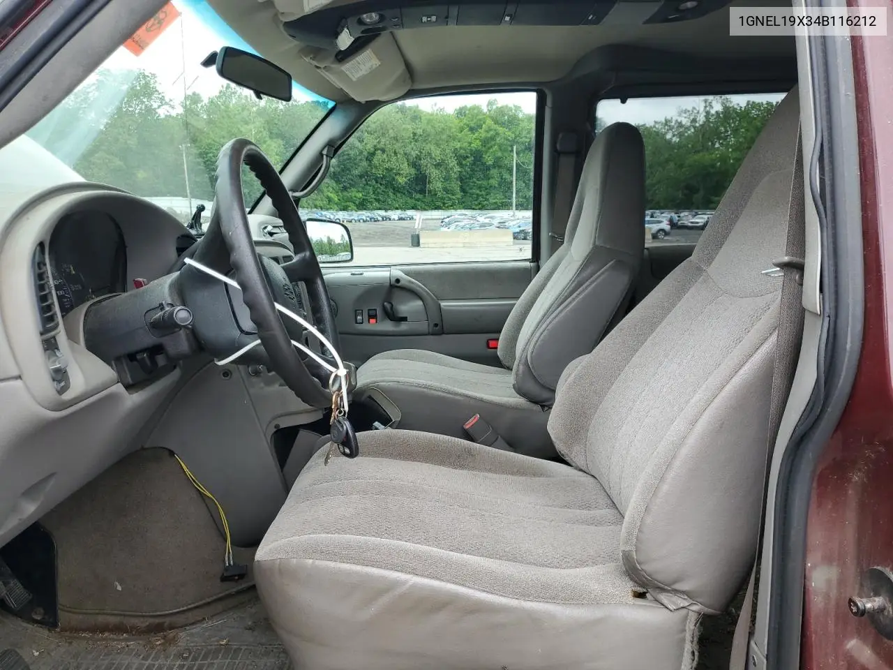 2004 Chevrolet Astro VIN: 1GNEL19X34B116212 Lot: 60349425