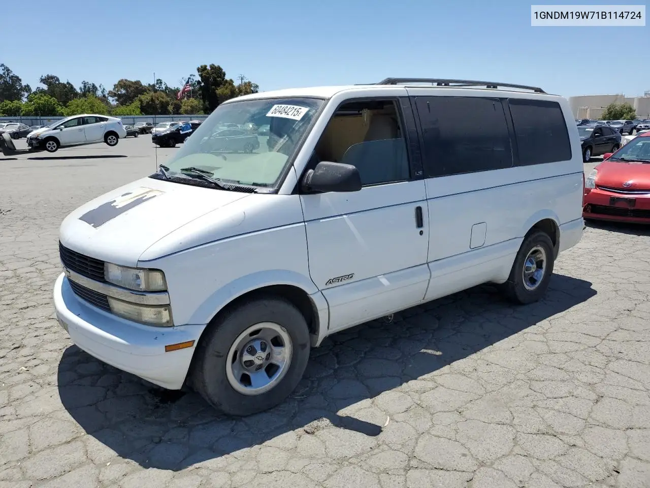 2004 Chevrolet Astro VIN: 1GNDM19W71B114724 Lot: 60484215