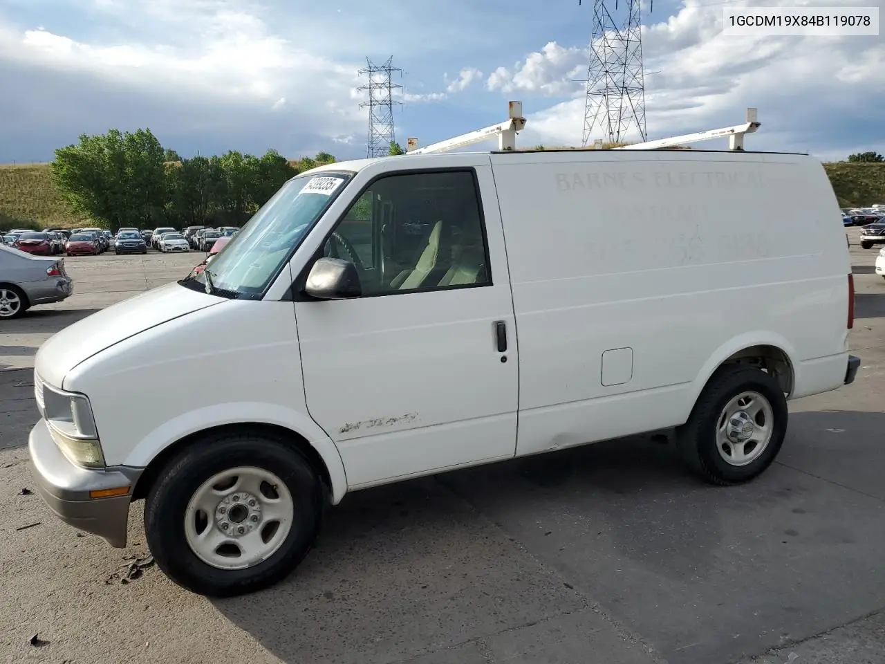 2004 Chevrolet Astro VIN: 1GCDM19X84B119078 Lot: 64399235