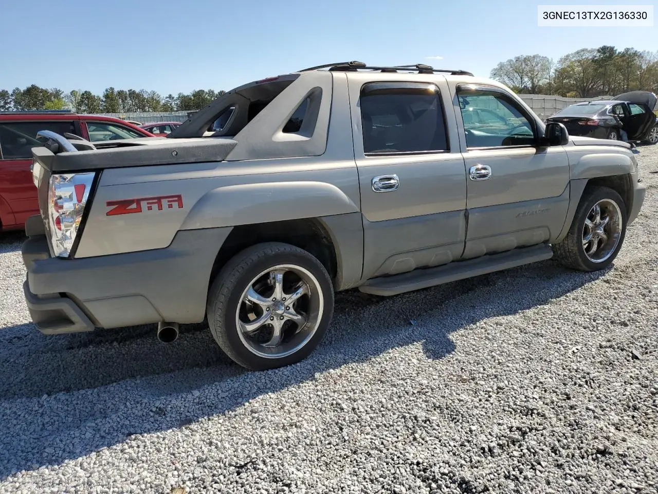 2002 Chevrolet Avalanche C1500 VIN: 3GNEC13TX2G136330 Lot: 50176365