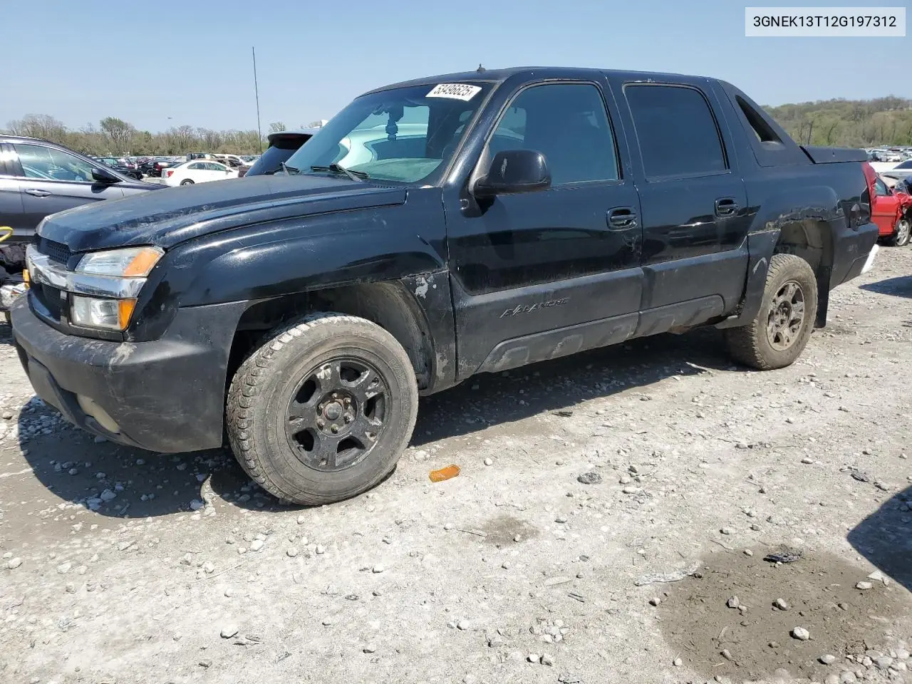 2002 Chevrolet Avalanche K1500 VIN: 3GNEK13T12G197312 Lot: 53496625