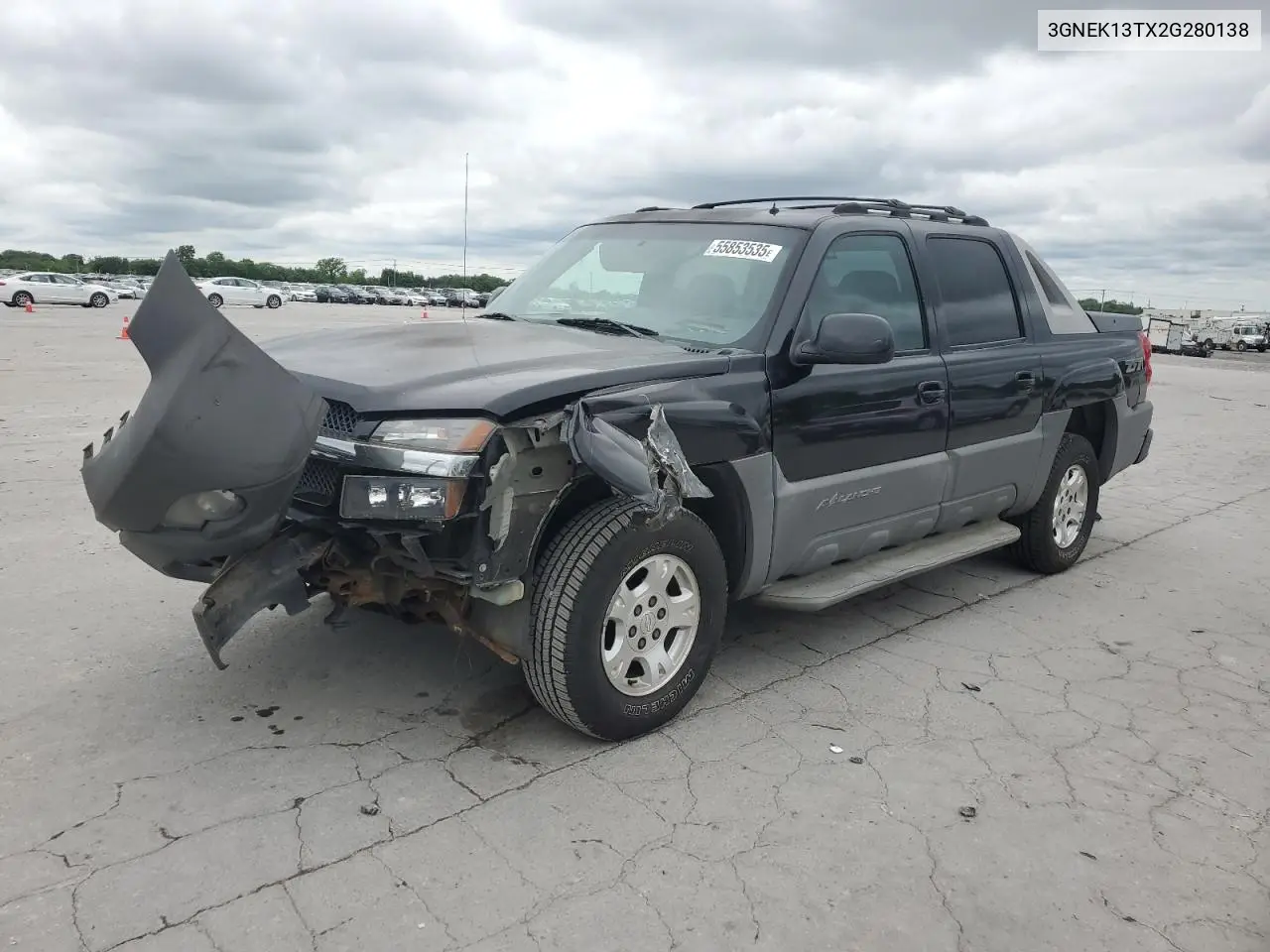 2002 Chevrolet Avalanche K1500 VIN: 3GNEK13TX2G280138 Lot: 55853535