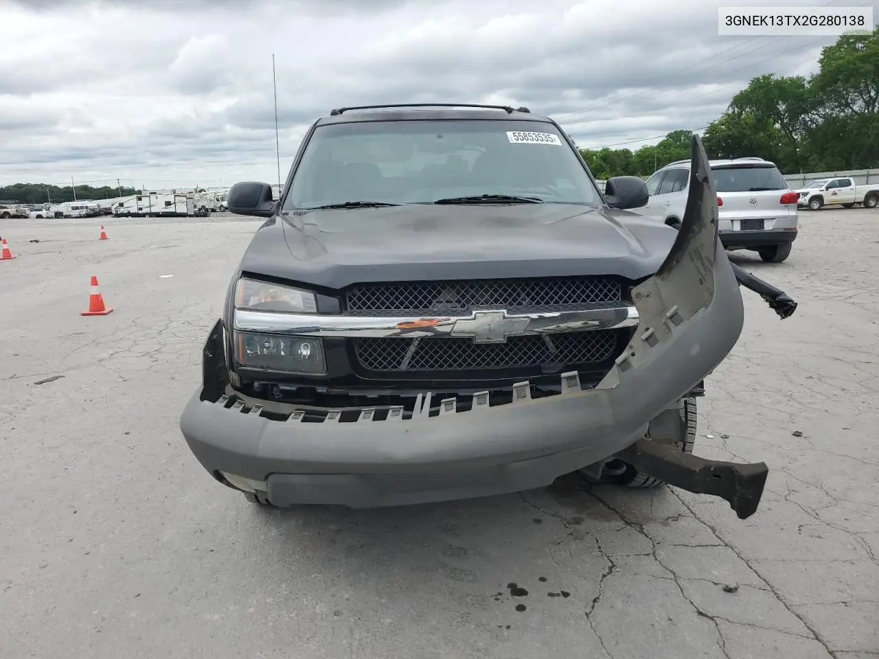 2002 Chevrolet Avalanche K1500 VIN: 3GNEK13TX2G280138 Lot: 55853535