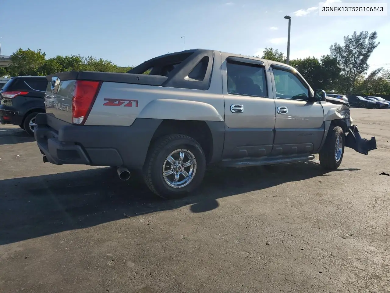 2002 Chevrolet Avalanche K1500 VIN: 3GNEK13T52G106543 Lot: 56304175