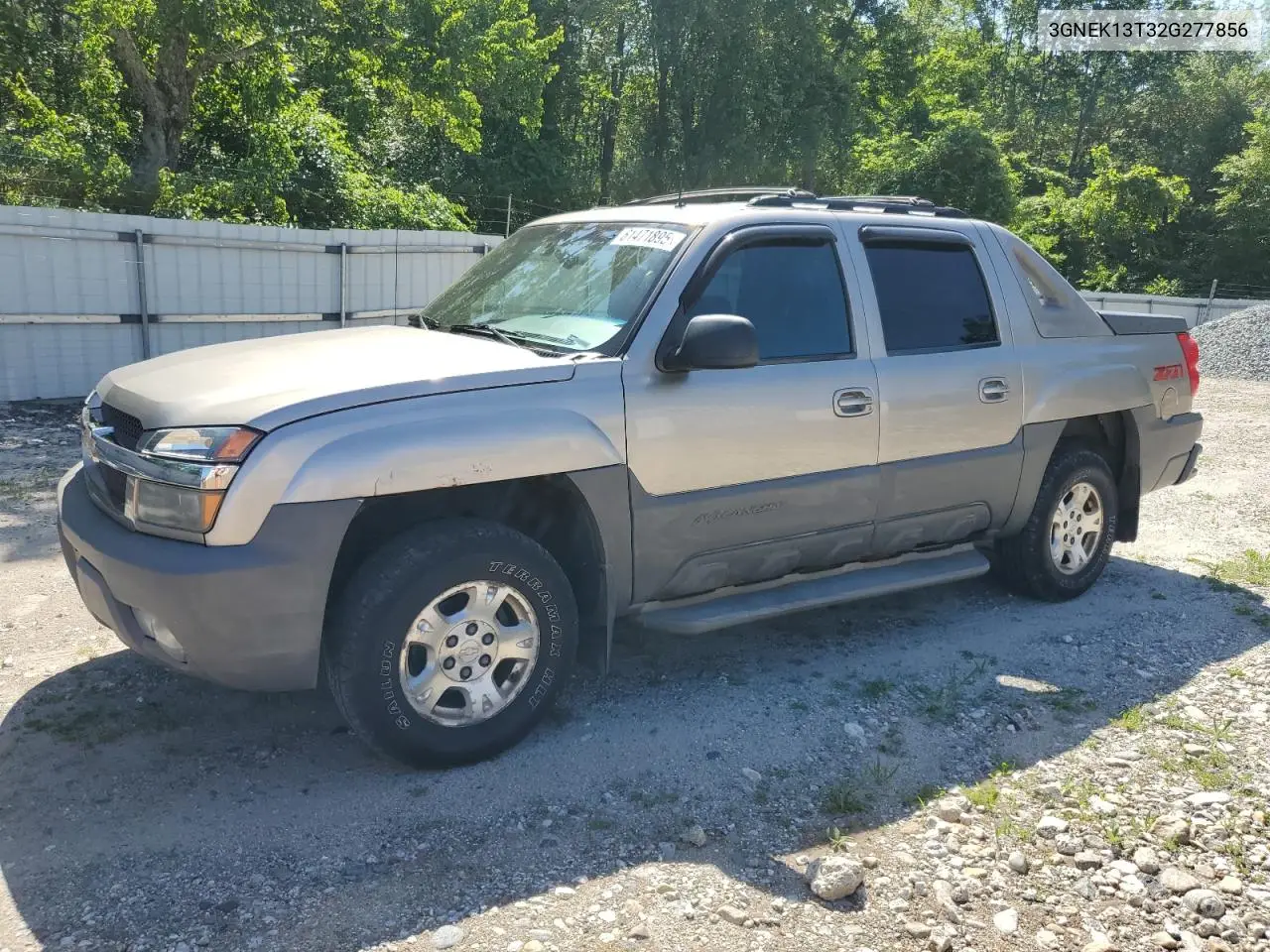 2002 Chevrolet Avalanche K1500 VIN: 3GNEK13T32G277856 Lot: 61471895