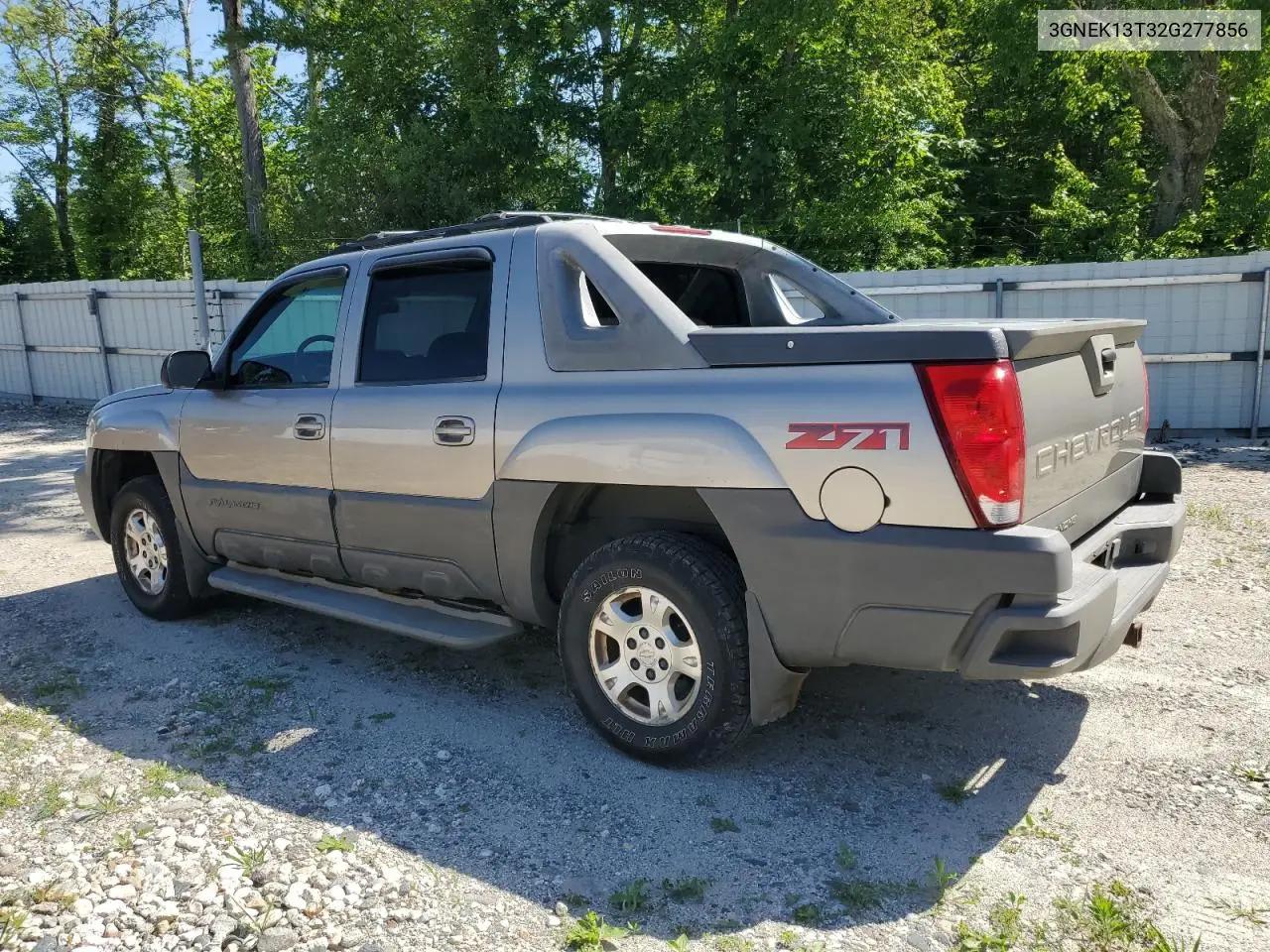 2002 Chevrolet Avalanche K1500 VIN: 3GNEK13T32G277856 Lot: 61471895