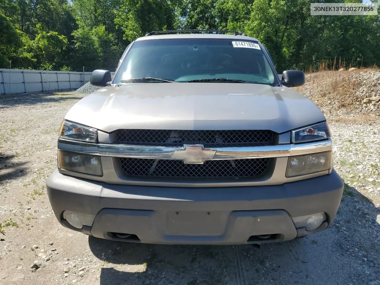 2002 Chevrolet Avalanche K1500 VIN: 3GNEK13T32G277856 Lot: 61471895