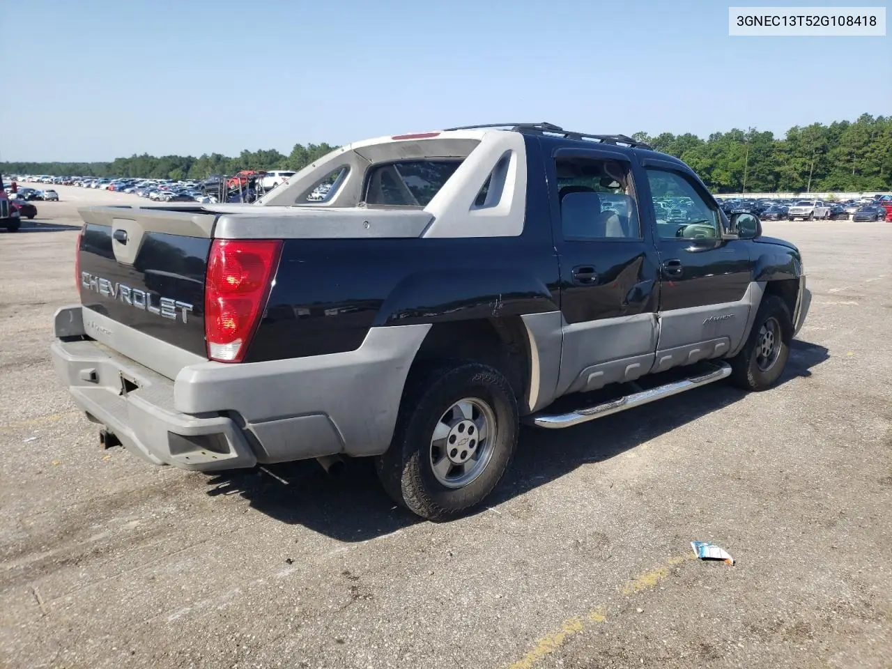 2002 Chevrolet Avalanche C1500 VIN: 3GNEC13T52G108418 Lot: 61575315