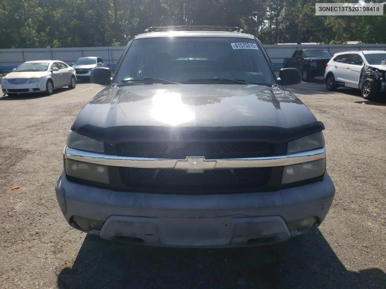 2002 Chevrolet Avalanche C1500 VIN: 3GNEC13T52G108418 Lot: 61575315