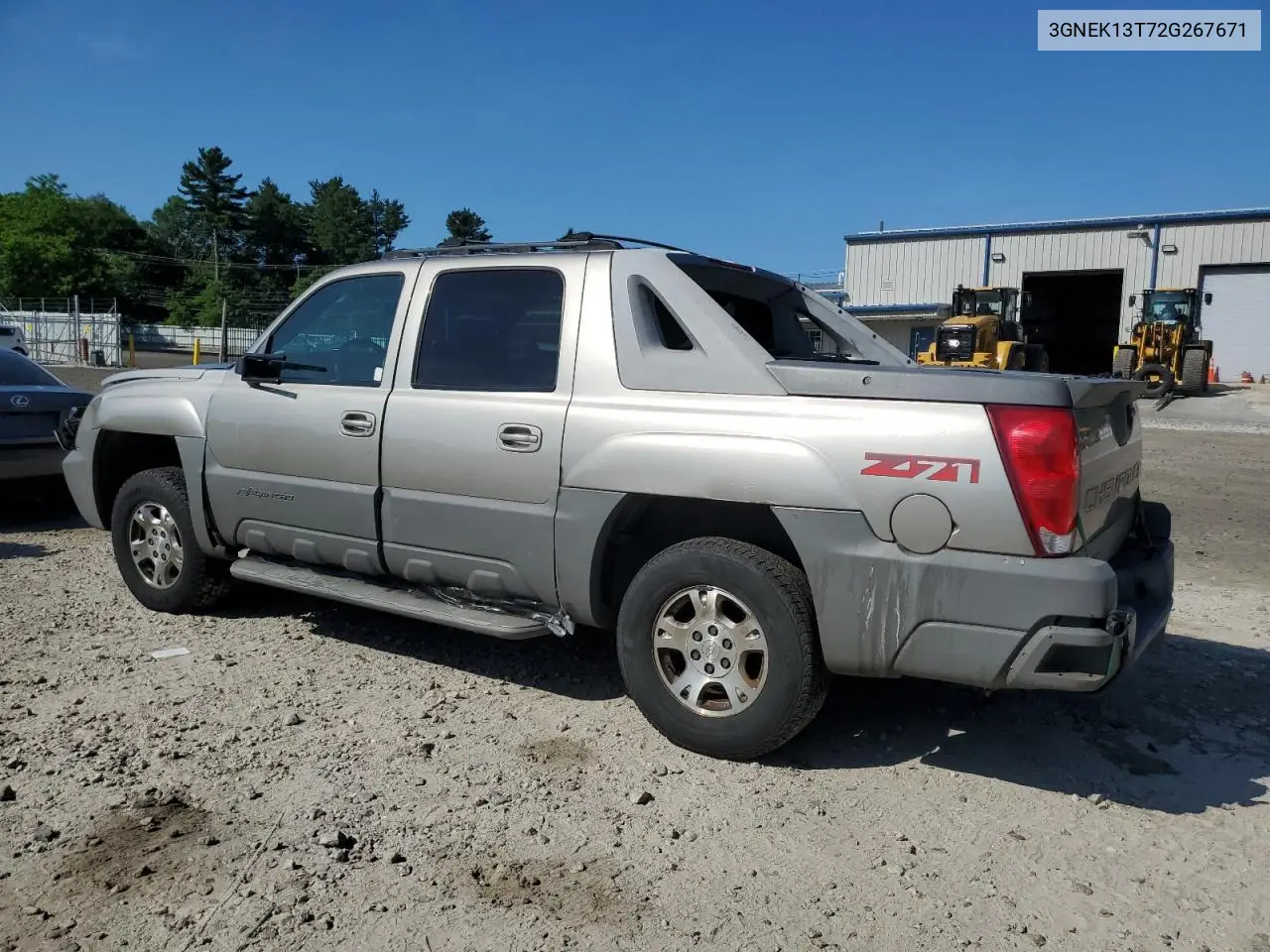 2002 Chevrolet Avalanche K1500 VIN: 3GNEK13T72G267671 Lot: 62054775