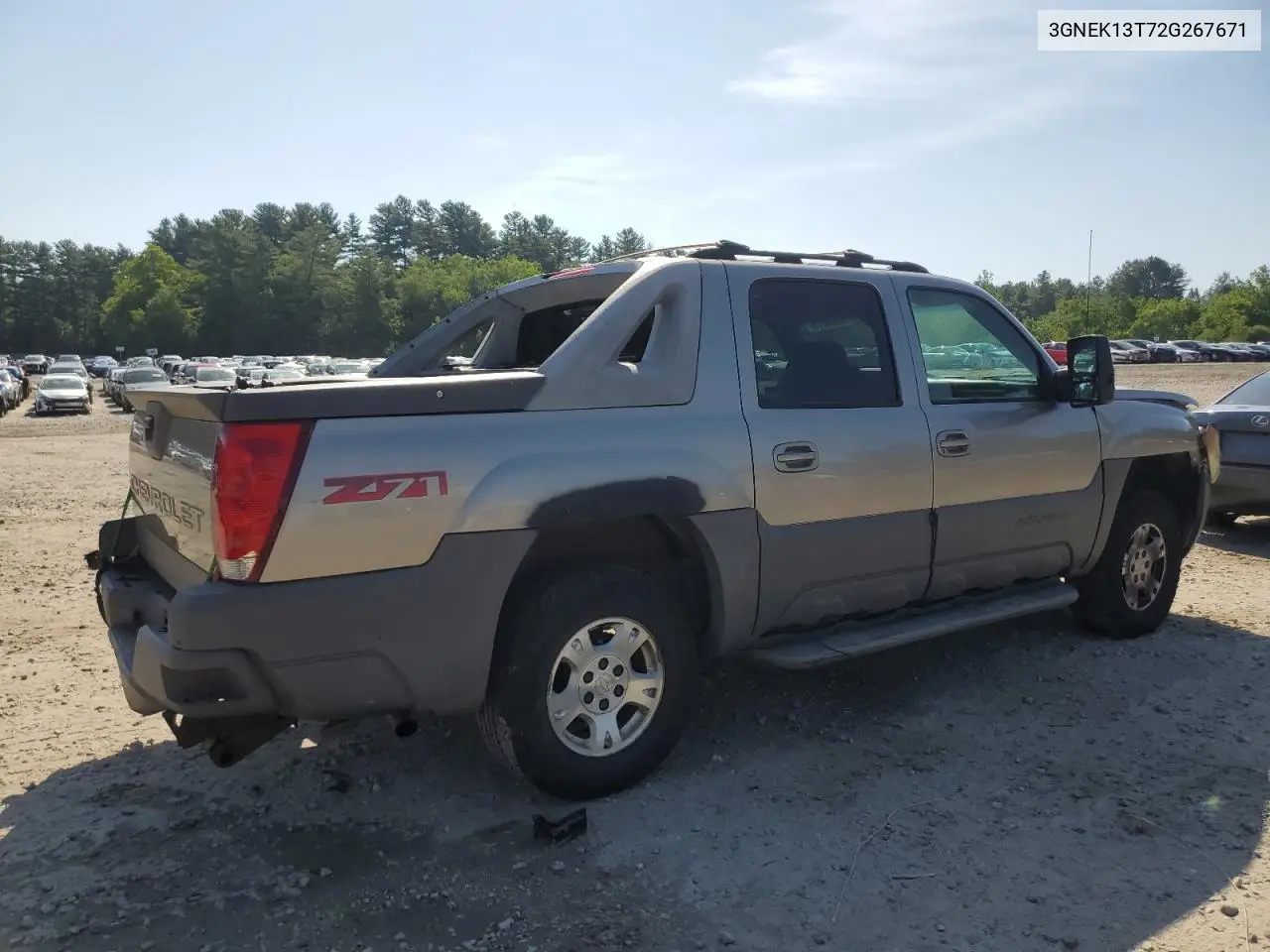 2002 Chevrolet Avalanche K1500 VIN: 3GNEK13T72G267671 Lot: 62054775