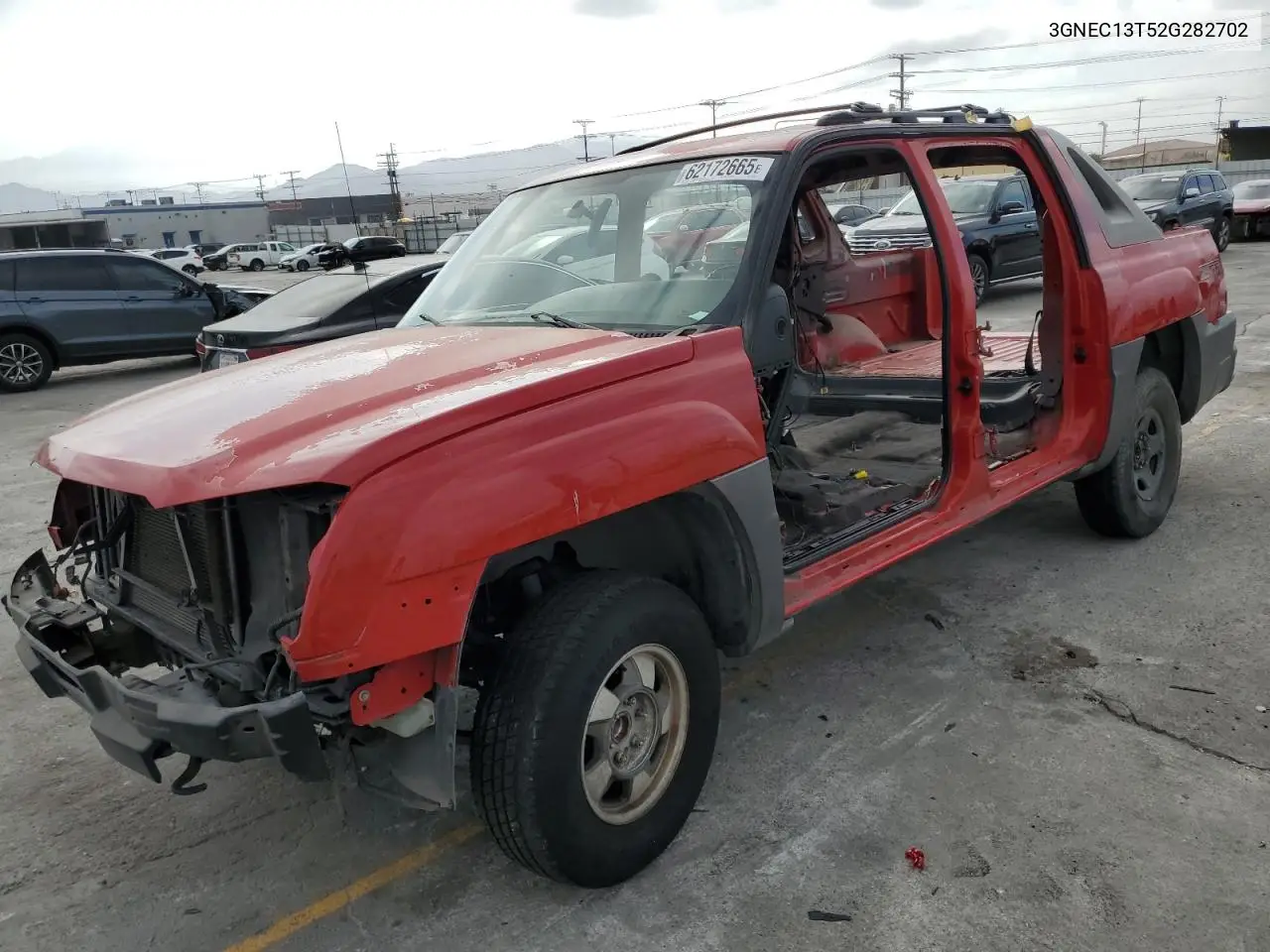 2002 Chevrolet Avalanche C1500 VIN: 3GNEC13T52G282702 Lot: 62172665