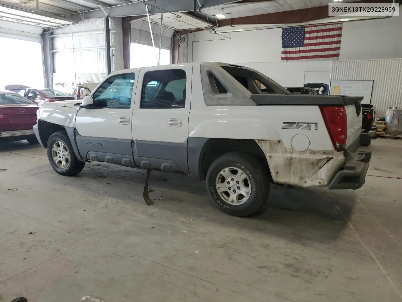 2002 Chevrolet Avalanche K1500 VIN: 3GNEK13TX2G228959 Lot: 63598085