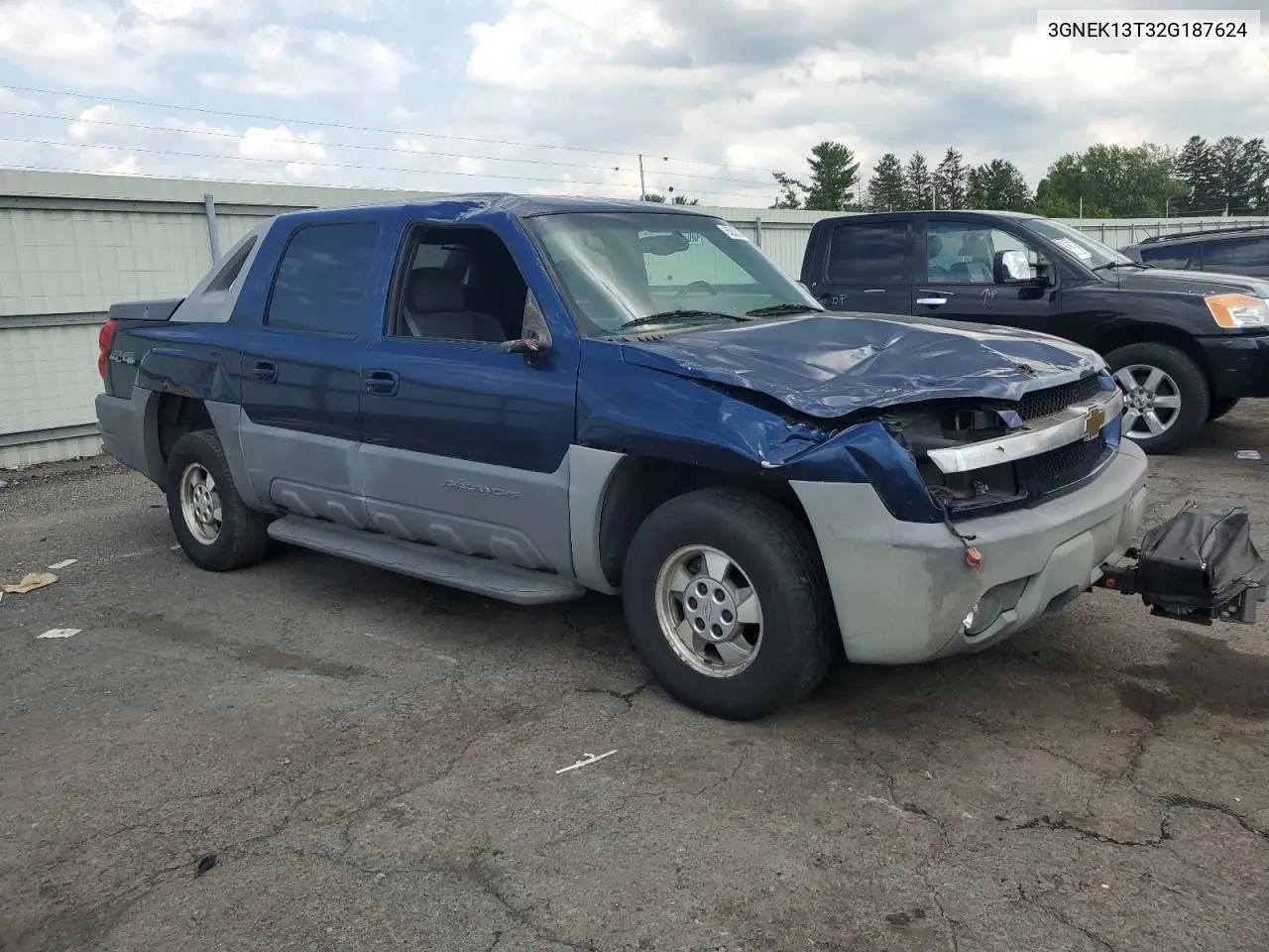 2002 Chevrolet Avalanche K1500 VIN: 3GNEK13T32G187624 Lot: 65382045