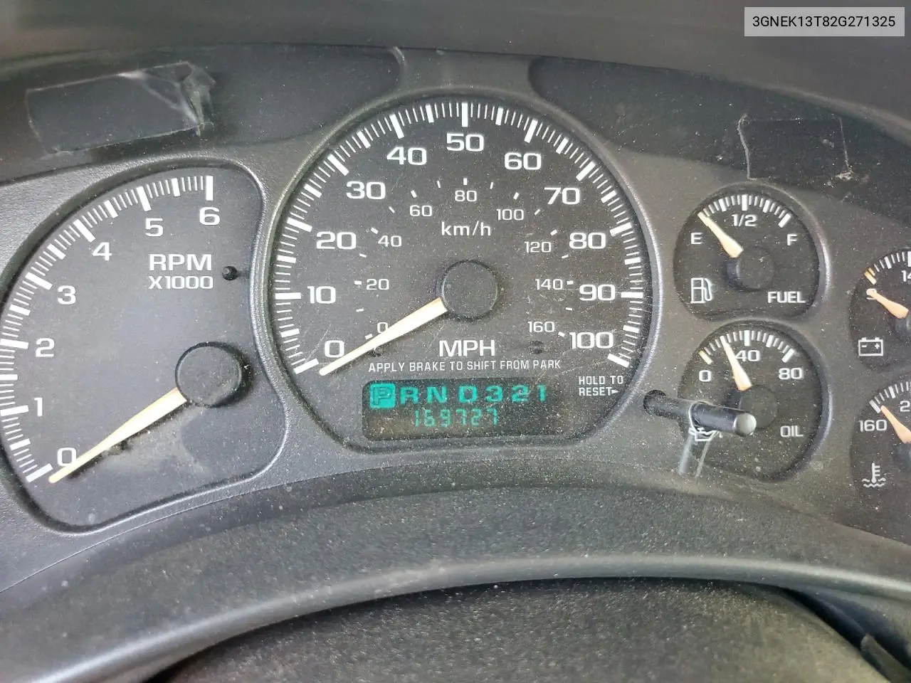 2002 Chevrolet Avalanche K1500 VIN: 3GNEK13T82G271325 Lot: 65598225