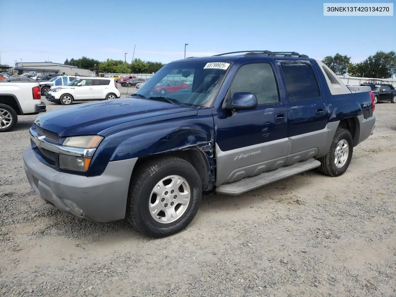 2002 Chevrolet Avalanche K1500 VIN: 3GNEK13T42G134270 Lot: 65799925