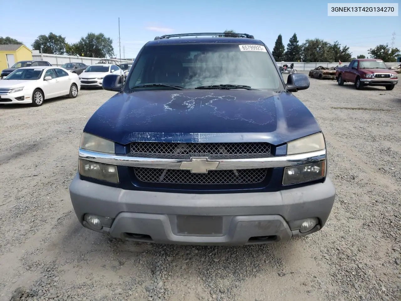 2002 Chevrolet Avalanche K1500 VIN: 3GNEK13T42G134270 Lot: 65799925