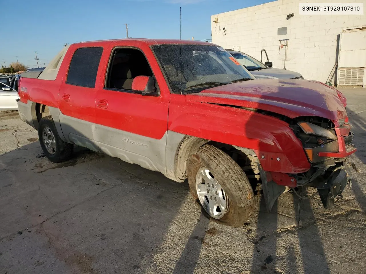 2002 Chevrolet Avalanche K1500 VIN: 3GNEK13T92G107310 Lot: 81850124