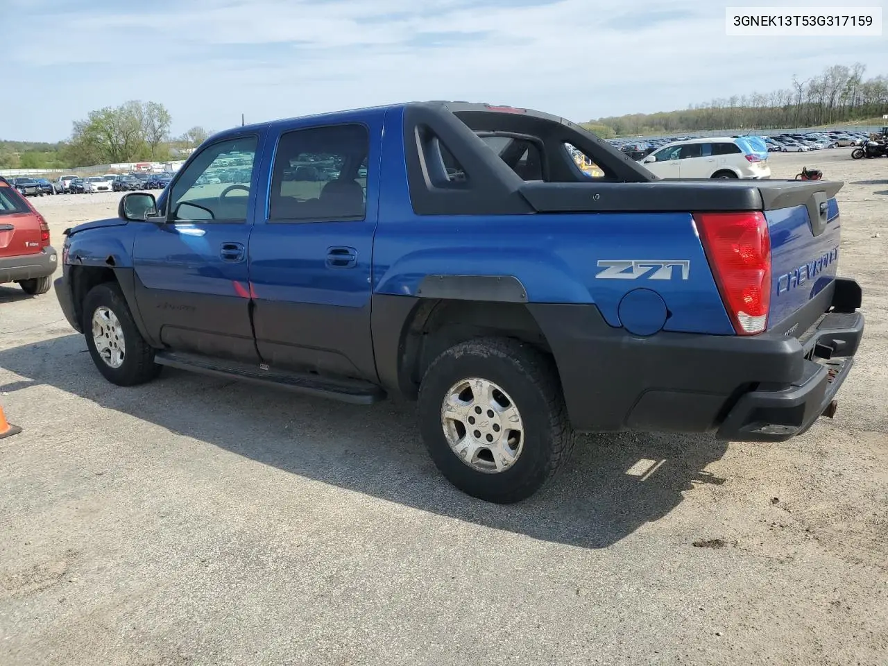 2003 Chevrolet Avalanche K1500 VIN: 3GNEK13T53G317159 Lot: 54570495