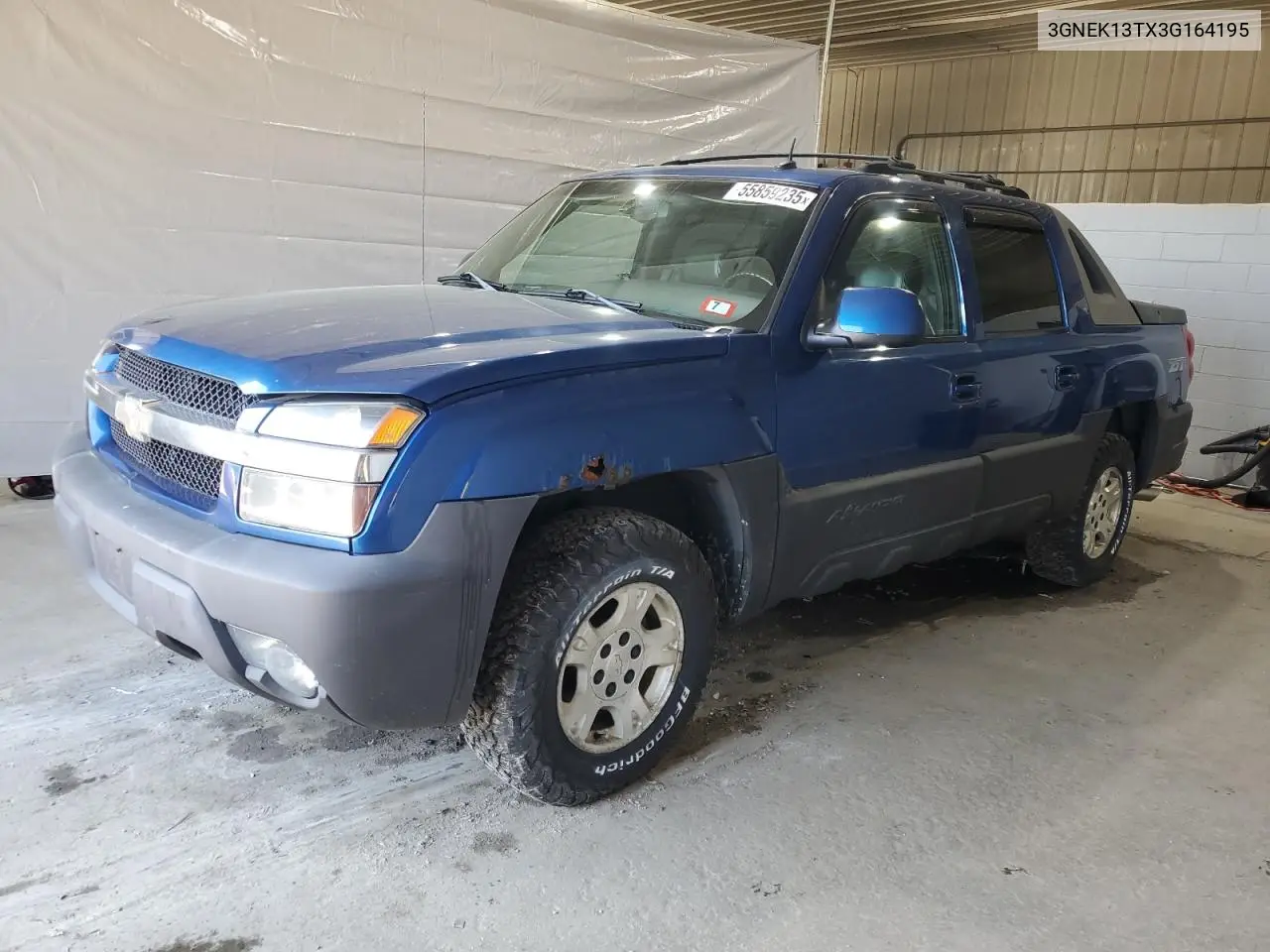 2003 Chevrolet Avalanche K1500 VIN: 3GNEK13TX3G164195 Lot: 55859235