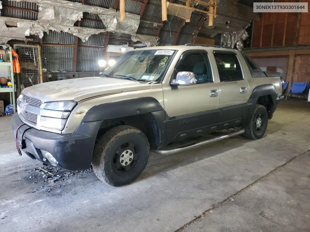 2003 Chevrolet Avalanche K1500 VIN: 3GNEK13T93G301644 Lot: 56629595