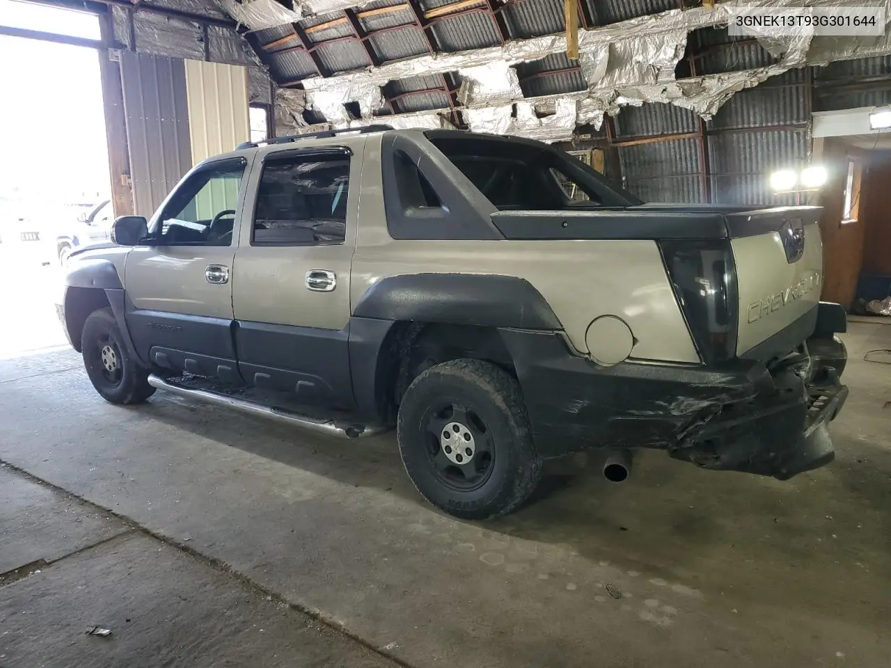 2003 Chevrolet Avalanche K1500 VIN: 3GNEK13T93G301644 Lot: 56629595