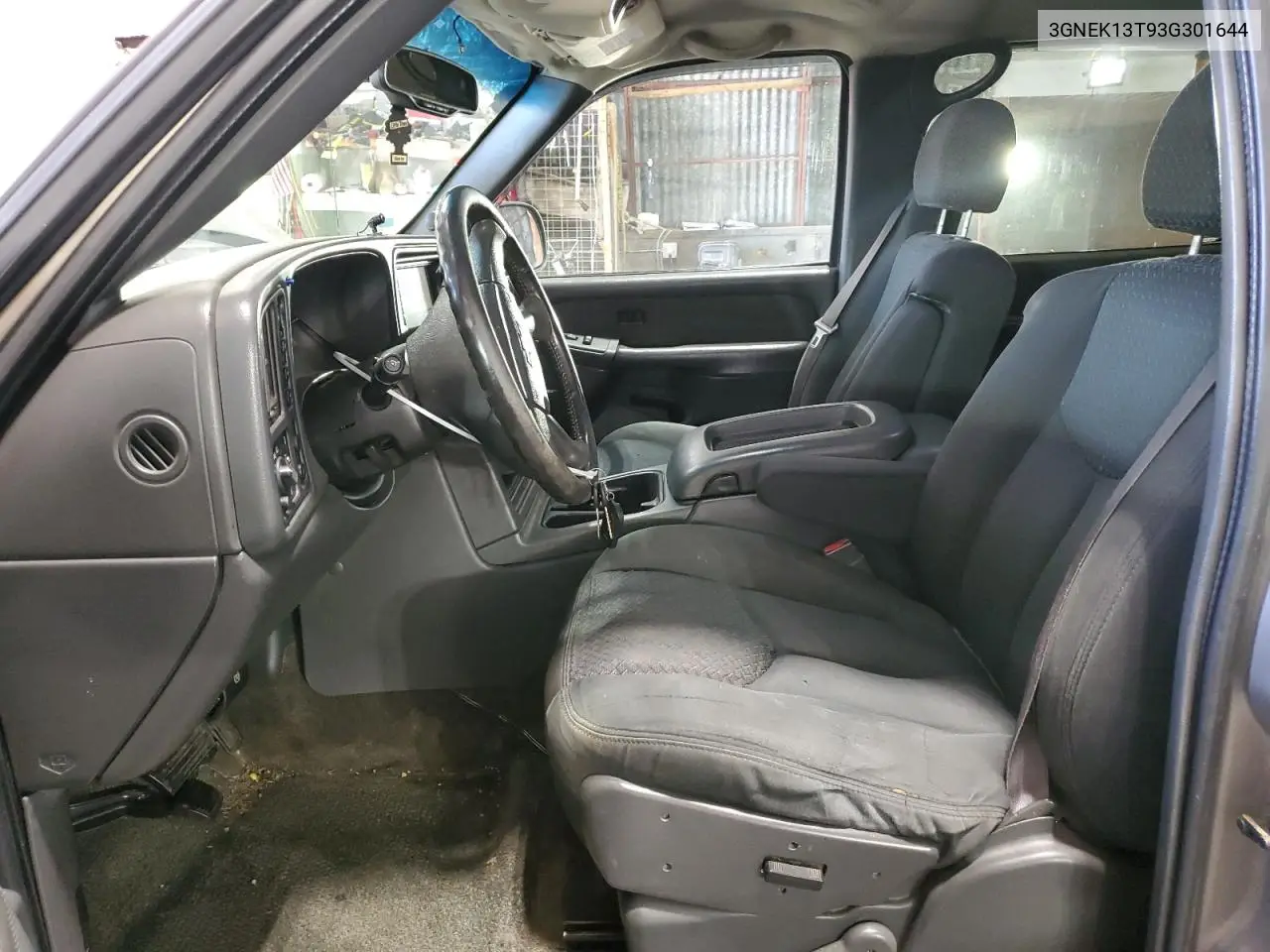 2003 Chevrolet Avalanche K1500 VIN: 3GNEK13T93G301644 Lot: 56629595