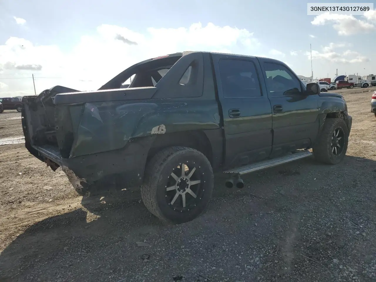 2003 Chevrolet Avalanche K1500 VIN: 3GNEK13T43G127689 Lot: 56674025
