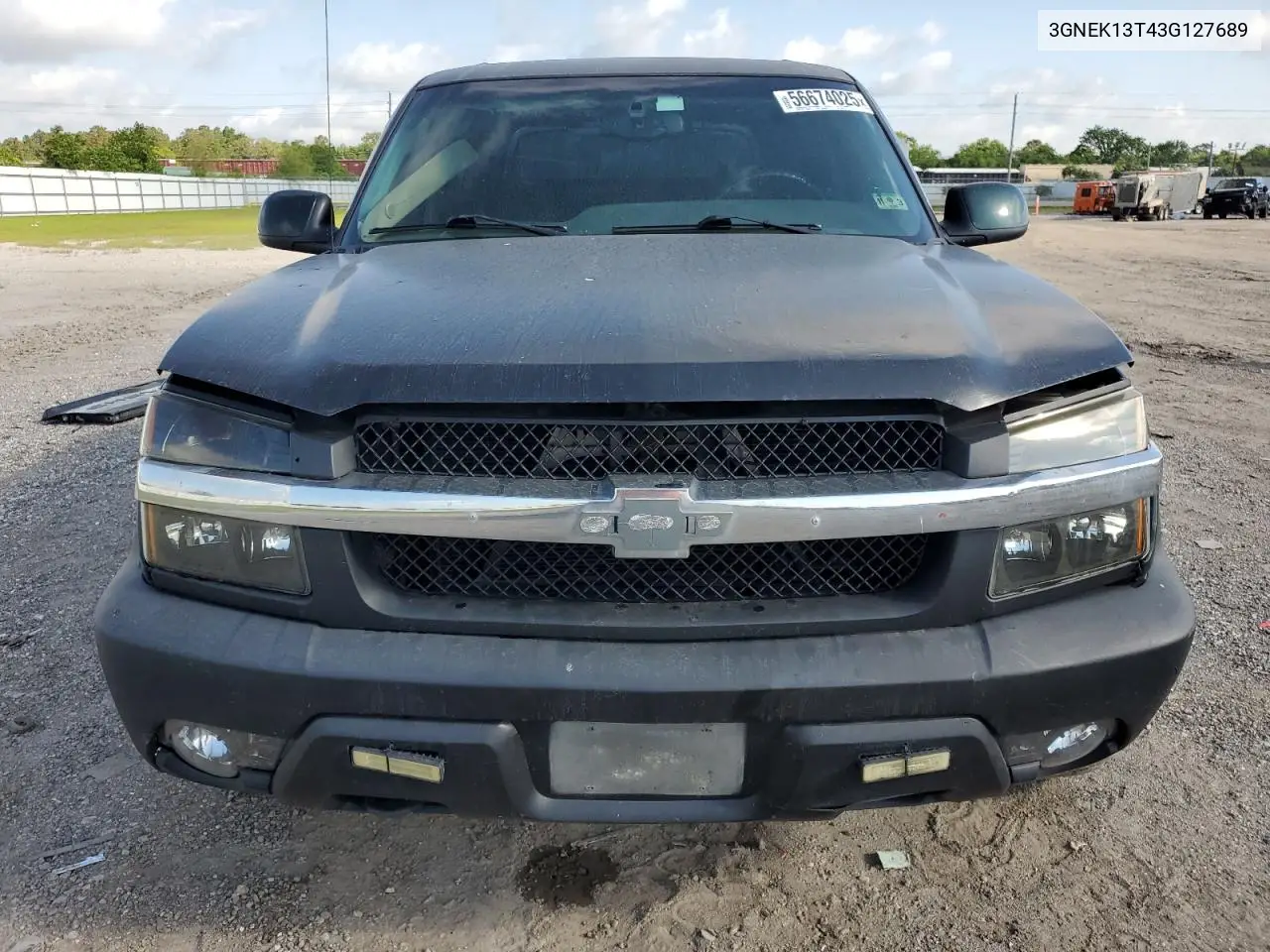 2003 Chevrolet Avalanche K1500 VIN: 3GNEK13T43G127689 Lot: 56674025