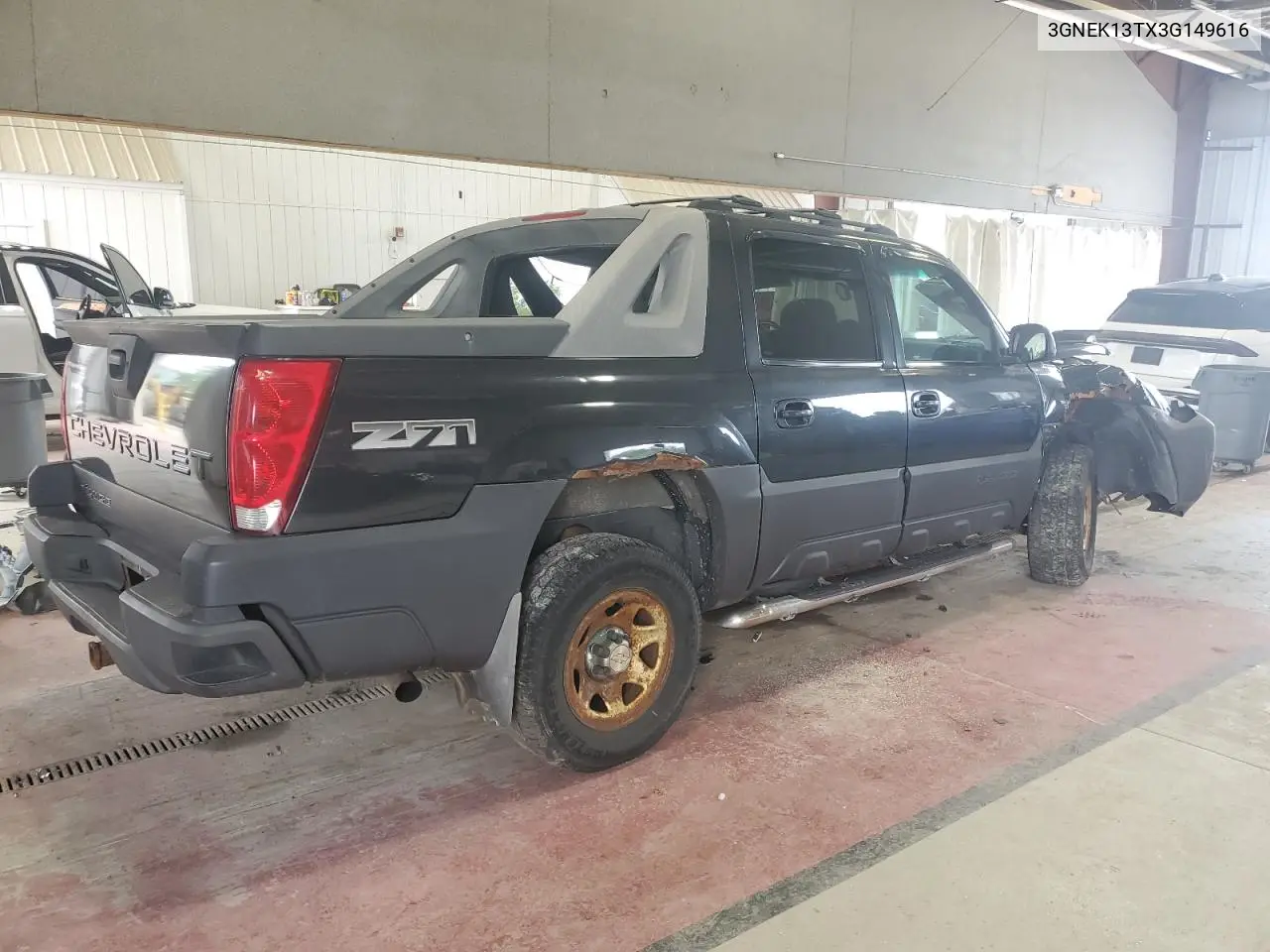 2003 Chevrolet Avalanche K1500 VIN: 3GNEK13TX3G149616 Lot: 59526605