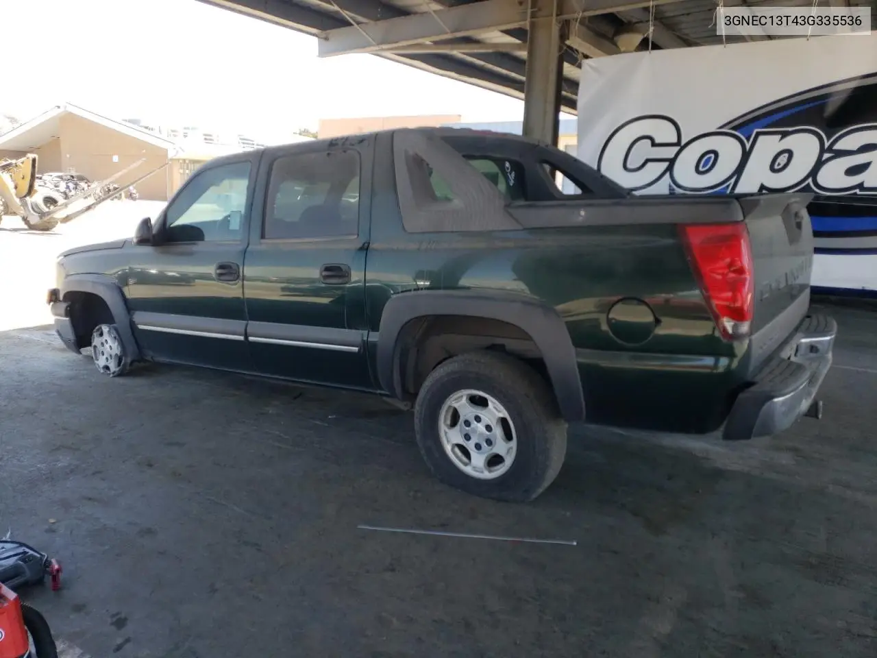 2003 Chevrolet Avalanche C1500 VIN: 3GNEC13T43G335536 Lot: 62093525