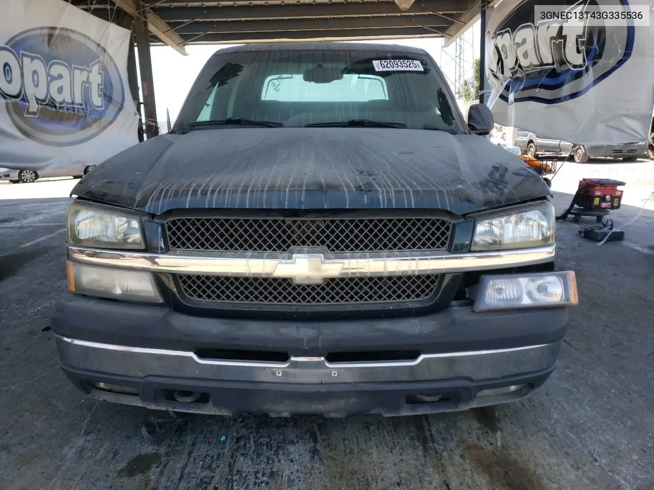 2003 Chevrolet Avalanche C1500 VIN: 3GNEC13T43G335536 Lot: 62093525