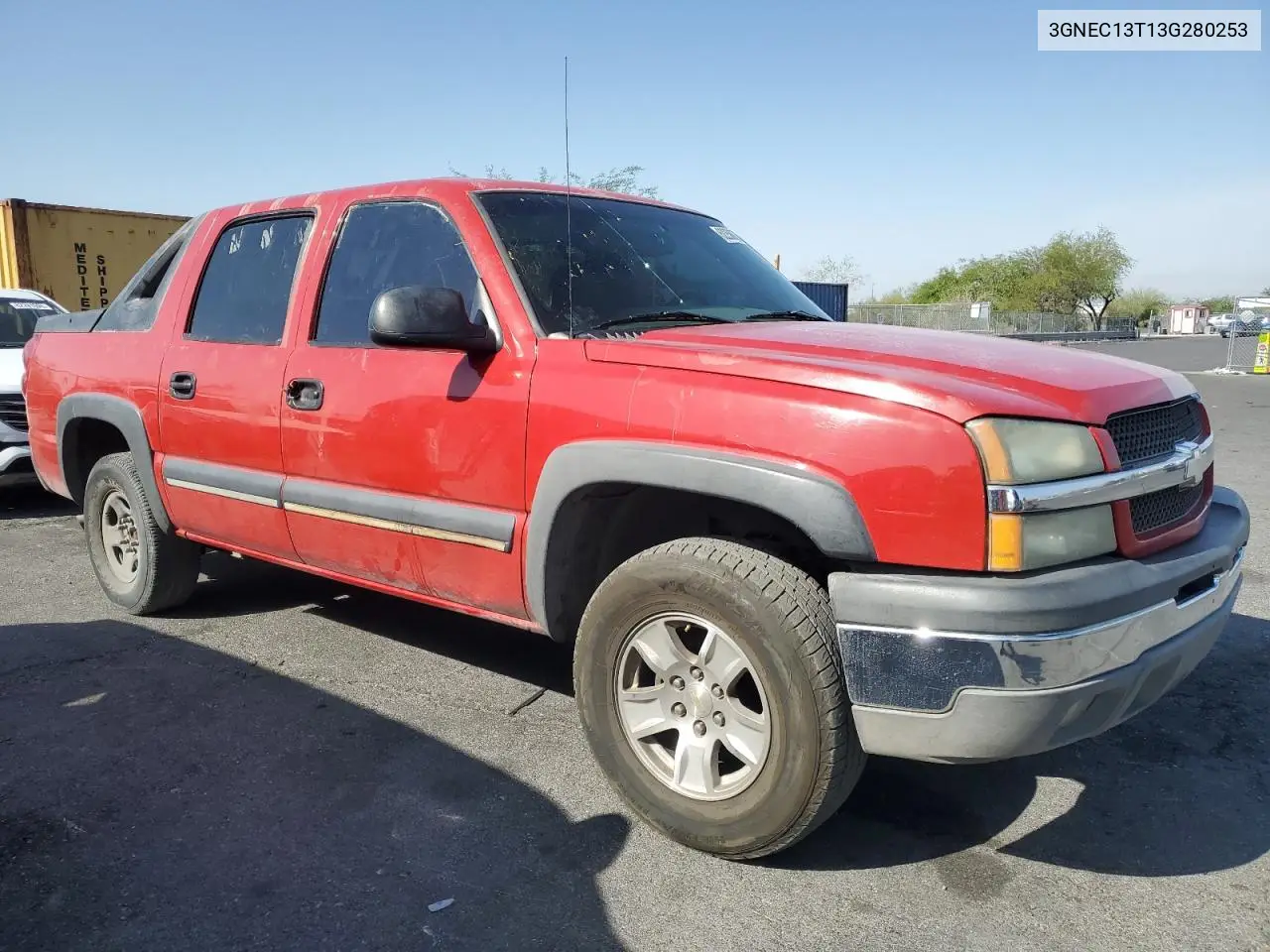 2003 Chevrolet Avalanche C1500 VIN: 3GNEC13T13G280253 Lot: 62258675
