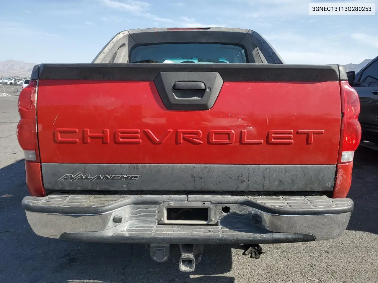 2003 Chevrolet Avalanche C1500 VIN: 3GNEC13T13G280253 Lot: 62258675