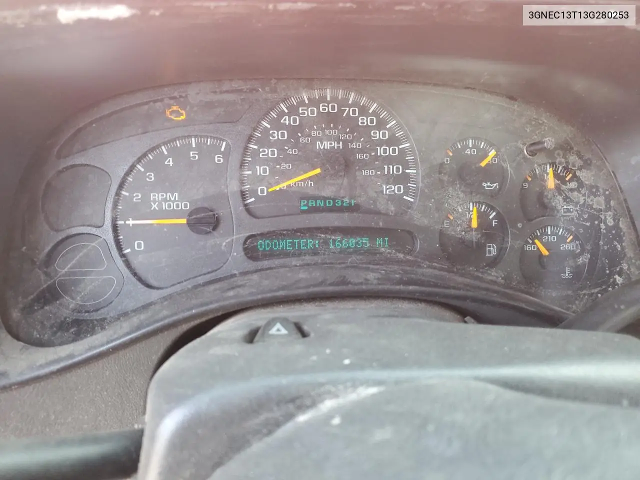 2003 Chevrolet Avalanche C1500 VIN: 3GNEC13T13G280253 Lot: 62258675