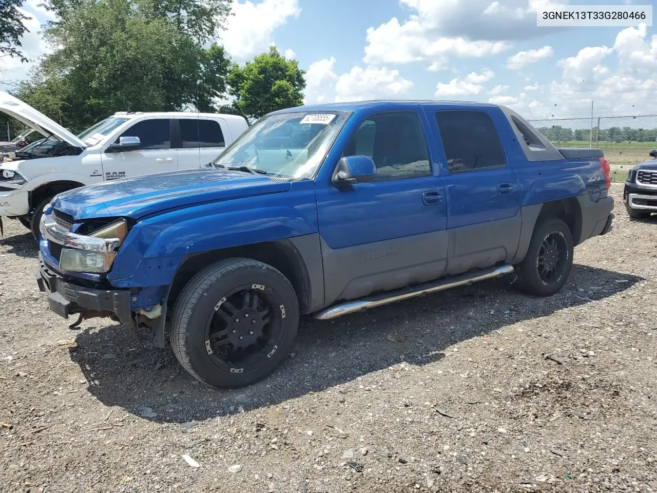 2003 Chevrolet Avalanche K1500 VIN: 3GNEK13T33G280466 Lot: 62708555