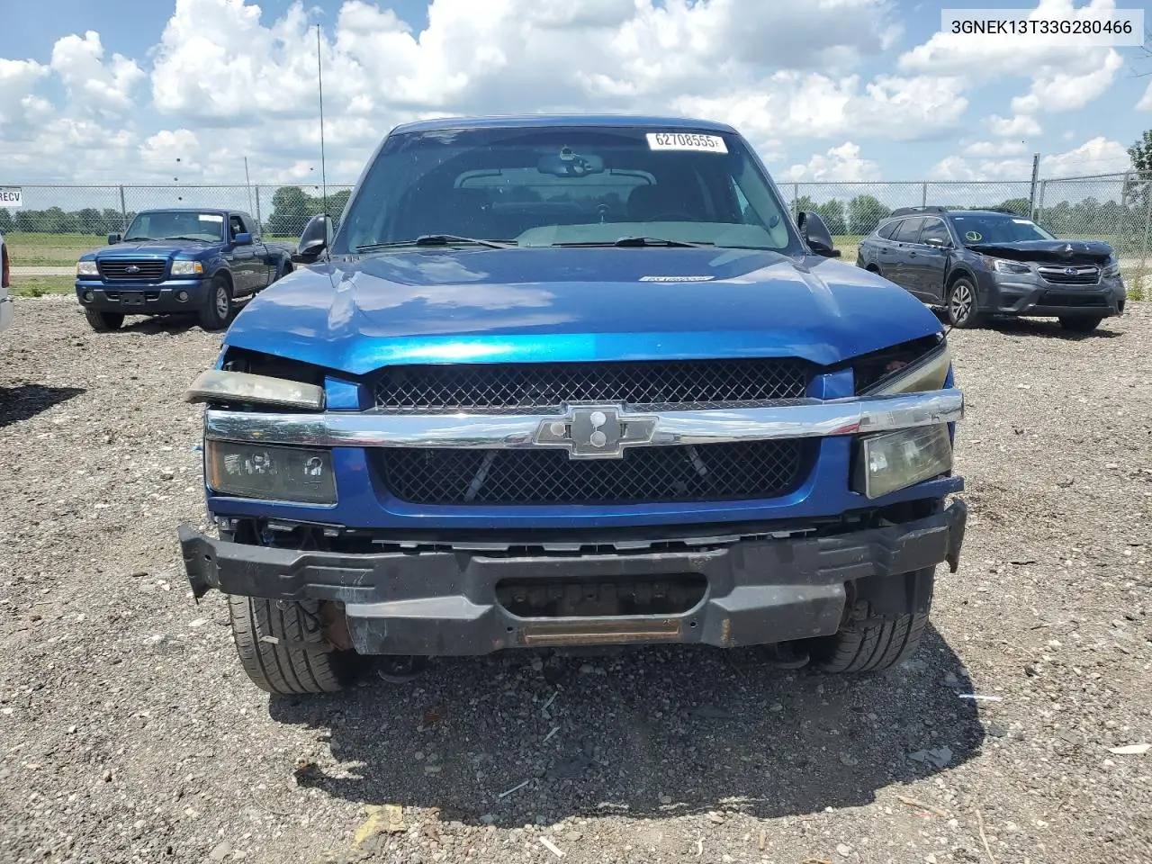 2003 Chevrolet Avalanche K1500 VIN: 3GNEK13T33G280466 Lot: 62708555