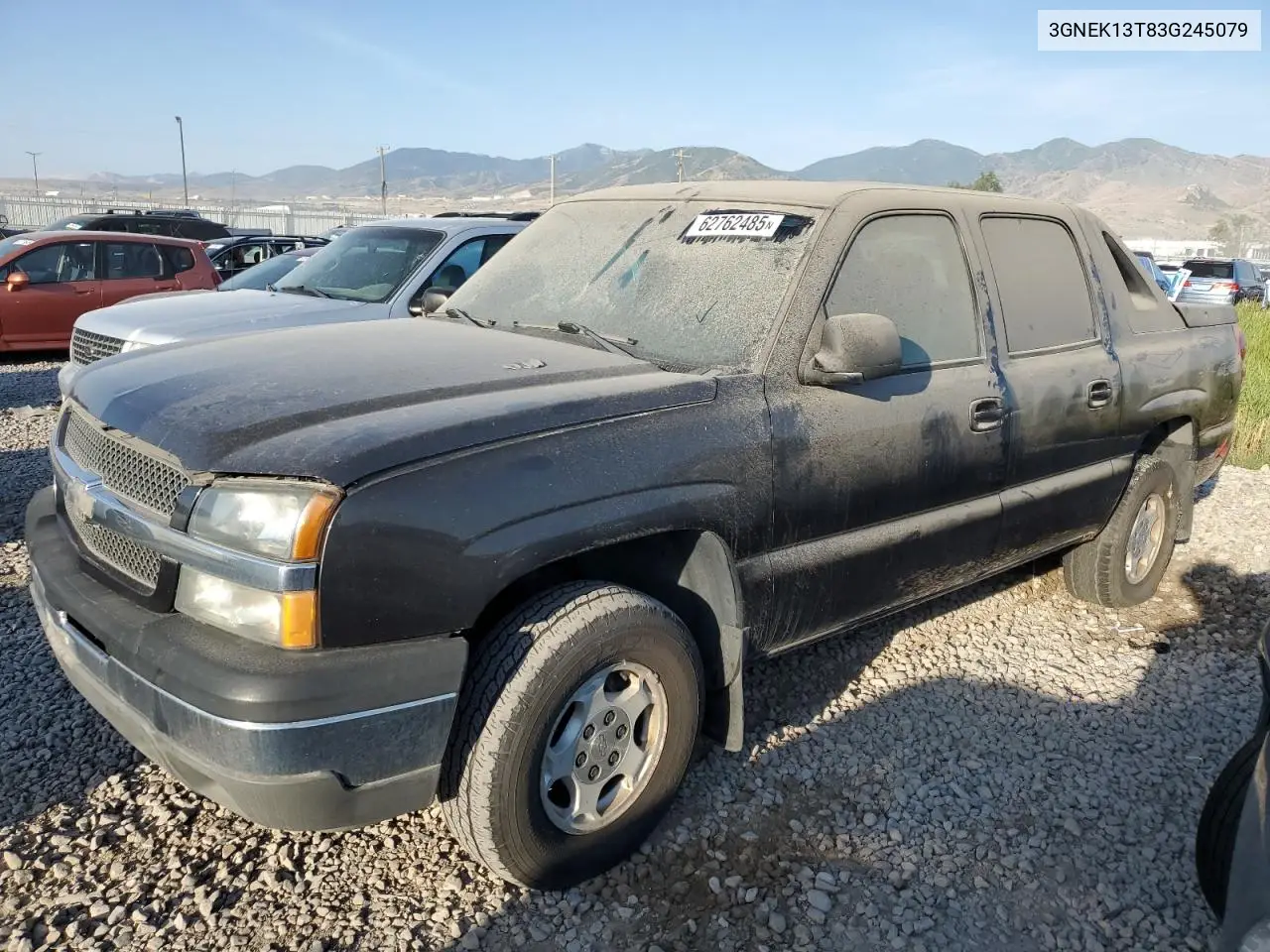 2003 Chevrolet Avalanche K1500 VIN: 3GNEK13T83G245079 Lot: 62762485